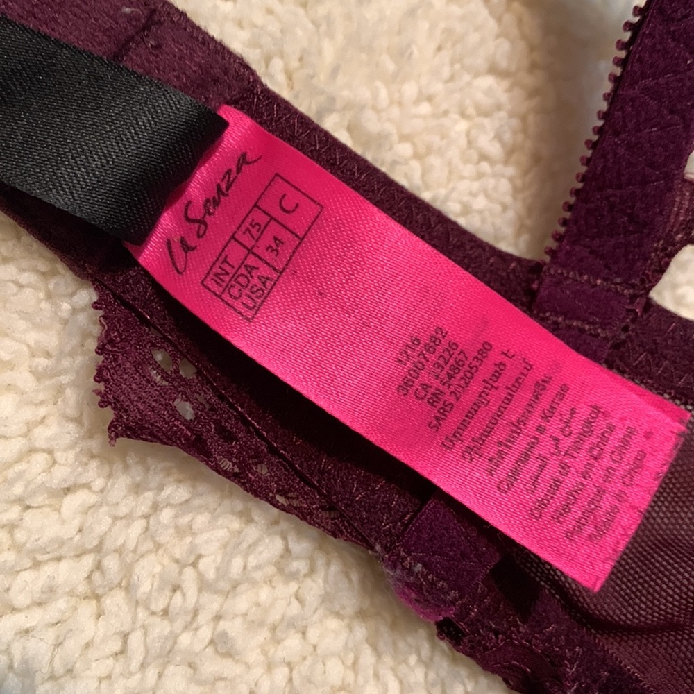 La Senza So Free burgundy lace bra 34C - Picture 11 of 14